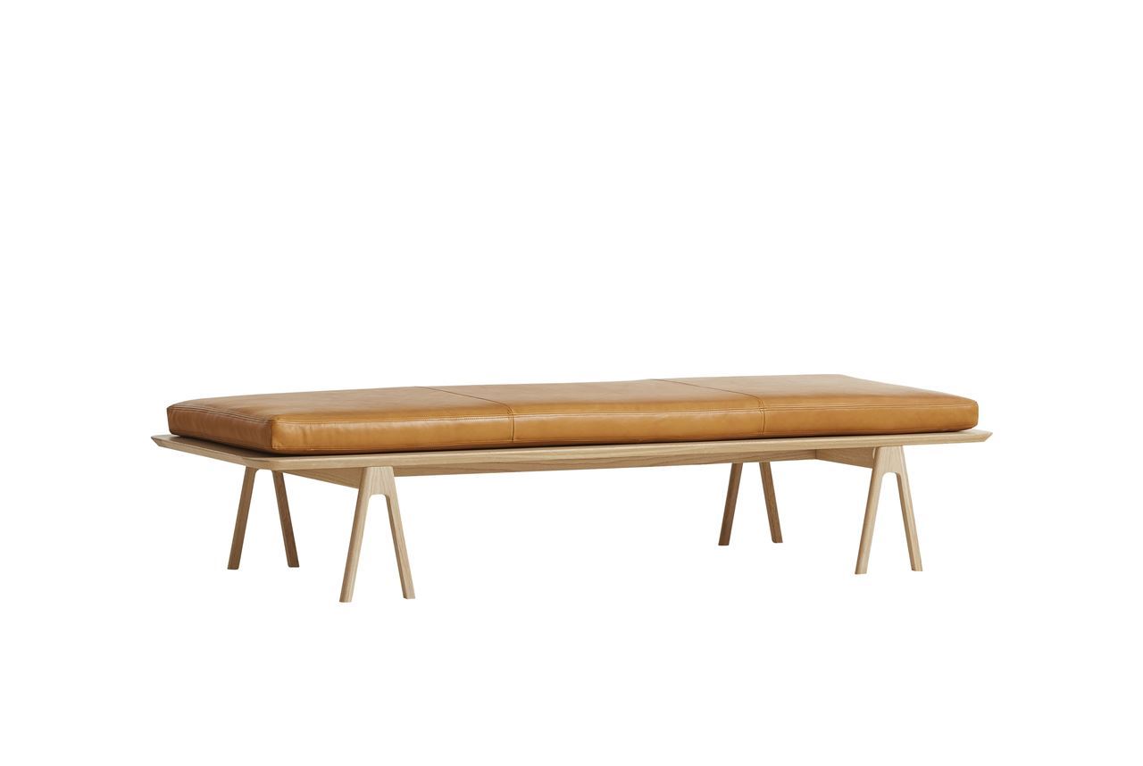 Billede af WOUD Level Daybed L: 190 cm - Eg/Cognac Læder