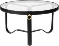 Billede af GUBI Adnet Coffee Table Ø: 70 cm - Black leather 