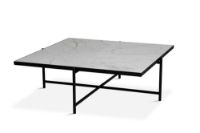 Billede af HANDVÄRK FURNITURE Coffee Table L: 96 cm - Sort Stel  / Hvid Marmor