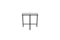 Billede af HANDVÄRK FURNITURE Side Table L: 50 D: 50 H: 47 cm - Sort Stel / Hvid Marmor