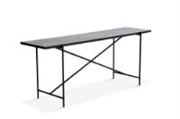 Billede af HANDVÄRK FURNITURE Konsolbord L: 184 D: 46 H: 74 cm - Sort Stel / Hvid Marmor