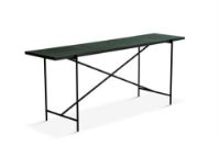 Billede af HANDVÄRK FURNITURE Konsolbord L: 184 D: 46 H: 74 cm - Sort Stel / Grøn Marmor