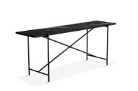 Billede af HANDVÄRK FURNITURE Konsolbord L: 185 D: 50 H: 75 cm - Sort Stel/Sort Marmor