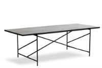 Billede af HANDVÄRK FURNITURE Spisebord 230 L: 230 D: 96 H: 74 cm - Sort Stel / Hvid Marmor