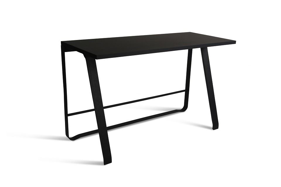 Billede af Bent Hansen Hemingway Skrivebord m. Opladerstation L: 120 cm - Sortlakeret Bøg/Black Linoleum