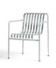 Billede af HAY Palissade Dining Armchair SH: 45 cm - Hot Galvanised