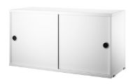 Billede af String Furniture Cabinet With Sliding Doors B: 78 cm - Hvid  OUTLET