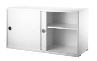 Billede af String Furniture Cabinet With Sliding Doors B: 78 cm - Hvid  OUTLET
