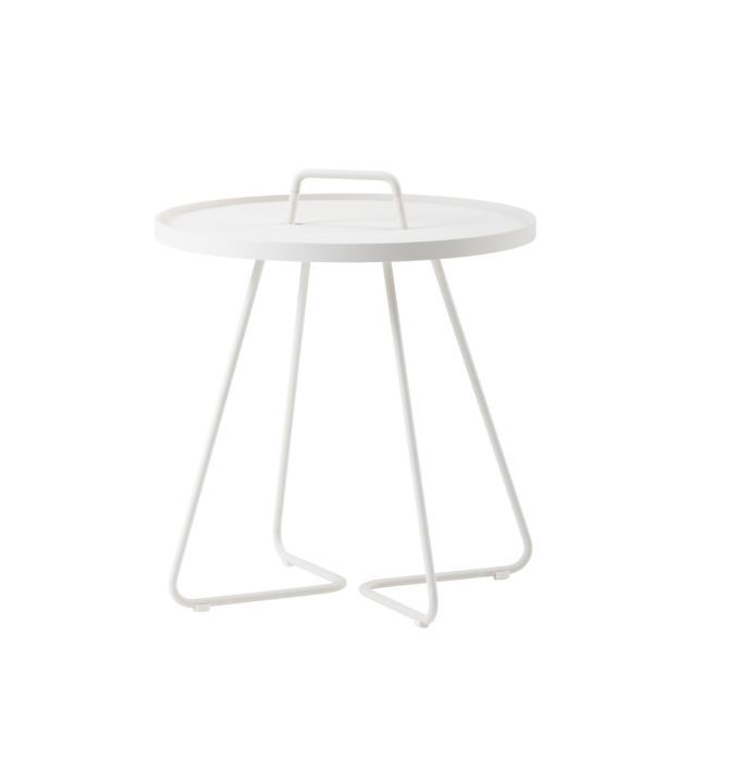 Billede af Cane-line Outdoor On-The-Move Sidebord Lille Ø: 44 cm - White