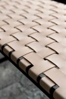 Billede af Bent Hansen Plaited Bænk L: 102 cm - Kernelæder Natur 