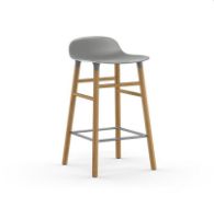 Billede af Normann Copenhagen Form Barstol SH: 65cm - Grå/Eg