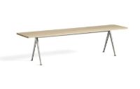 Billede af HAY Pyramid 12 Bench L: 190 cm - Beige Steel Base/Matt Lacquered Oak