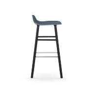 Billede af Normann Copenhagen Form Barstol SH: 75cm - Blå/Sort Eg