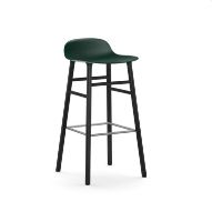 Billede af Normann Copenhagen Form Barstol SH: 75cm - Grøn/Sort Eg