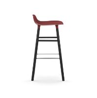 Billede af Normann Copenhagen Form Barstol SH: 75cm - Rød/Sort Eg