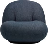 Billede af GUBI Pacha Lounge Chair - Soft Black Semi Matt/Harp 102