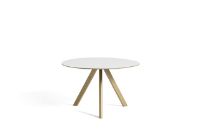 Billede af HAY CPH 20 Round Table Ø: 120 cm - Lacquered Solid Oak/Off White Linoleum
