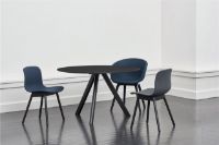 Billede af HAY CPH 20 Round Table Ø: 120 cm - Black Lacquered Solid Oak/Black Linoleum 
