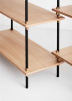 Billede af Moebe Shelving System Medium/Double 115x162 cm - Oak/Black