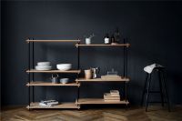 Billede af Moebe Shelving System Medium/Double 115x162 cm - Oak/Black