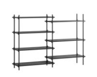 Billede af Moebe Shelving System Medium/Double 115x162 cm - Black