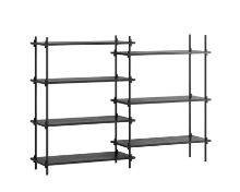 Billede af Moebe Shelving System Medium/Double 115x162 cm - Black