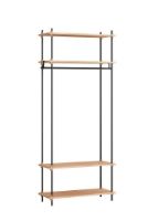 Billede af Moebe Shelving System Open Wardrobe 200x85 cm - Oak/Black