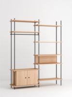 Billede af Moebe Shelving System Open Wardrobe 200x85 cm - Oak/Black