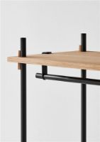 Billede af Moebe Shelving System Open Wardrobe 200x85 cm - Oak/Black