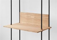 Billede af Moebe Shelving System Desk Tall 200x85 cm - Oak/Black