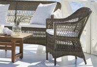 Billede af Sika-Design Charlot Exterior Havestol inkl. Hynde SH: 46 cm - Antique Grey/CY101 White 