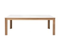 Billede af Skovby SM24 Spisebord inkl. 3 Tillægsplader 100 x 200 cm - Hvid Laminat/Hvidolieret Eg 