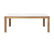 Billede af Skovby SM24 Spisebord inkl. 3 Tillægsplader 100 x 200 cm - Hvid Laminat/Hvidolieret Eg 