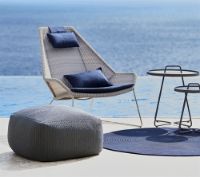 Billede af Cane-line Outdoor Divine Fodskammel 55x55 cm - Grey