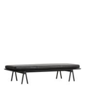Billede af WOUD Level Daybed L: 190 cm - Sort Eg/Sort Læder