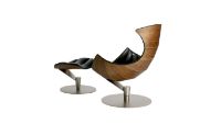 Billede af Bruunmunch The Lobster Chair SH: 39 cm - Walnut / Chrome 