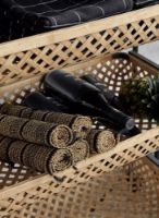 Billede af Nordal Bamboo Tray w/ 2 Baskets 34 x 23 cm - Natural / Black OUTLET