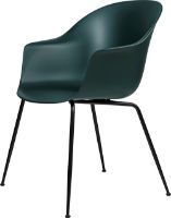 Billede af GUBI Bat Dining Chair Conic Base - Black matt base/Black 