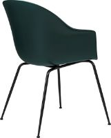 Billede af GUBI Bat Dining Chair Conic Base - Black matt base/Black 