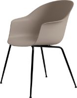 Billede af GUBI Bat Dining Chair Conic Base - Black matt base/New beige

