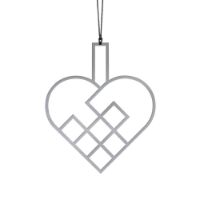 Billede af Felius Julehjerter ophæng 2 stk H: 7,6cm - Stål  OUTLET