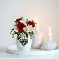 Billede af Felius Julehjerter ophæng 2 stk H: 7,6cm - Stål  OUTLET