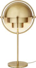 Billede af GUBI Multi-Lite bordlampe Ø:24 cm Brass base - Shiny Brass skærm 