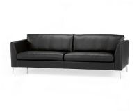 Billede af Mogens Hansen MH 272 2 1/2 pers Sofa L: 192 cm - Premium Læder / Sort