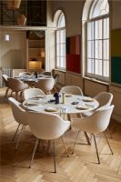 Billede af HAY CPH 25 Round Table Ø: 140 cm - Lacquered Solid Oak/Off White Linoleum 