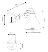 Billede af DCW Editions Lampe Gras N304 Væglampe Classic Outdoor Seaside Ø: 14cm - Sort/Sort