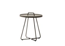 Billede af Cane-line Outdoor On-The-Move Sidebord Lille Ø: 44 cm - Taupe