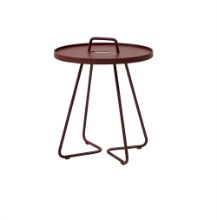 Billede af Cane-line Outdoor On-The-Move Sidebord Lille Ø: 44 cm - Bordeaux