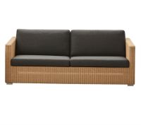 Billede af Cane-line Outdoor Chester 3-pers. loungesofa hyndesæt - Black 