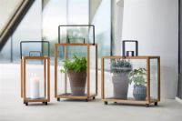 Billede af Cane-line Outdoor Lighthouse Lanterne Stor H: 54 cm - Teak/Lava Grey